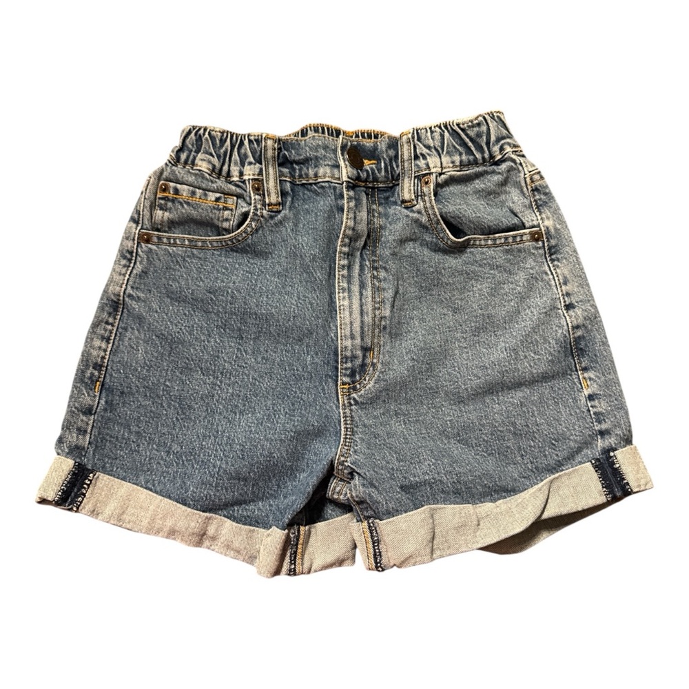 Garage Blue Jean Shorts with Rolled Hem